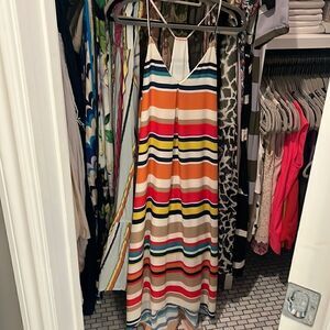 Alice & Olivia striped carnival maxi dress XS
